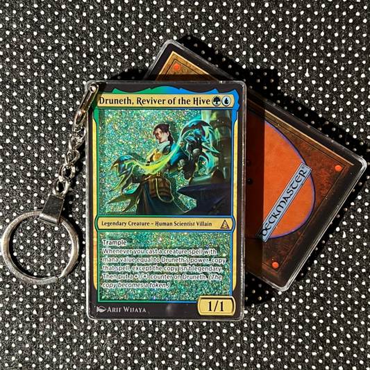 Druneth, Reviver of the Hive Magic the Gathering Card Quicksand Keychain