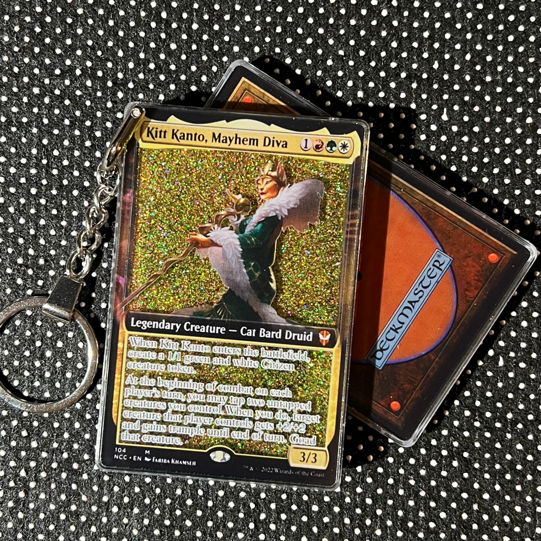 Kitt Kanto, Mayhem Diva Magic the Gathering Card Quicksand Keychain