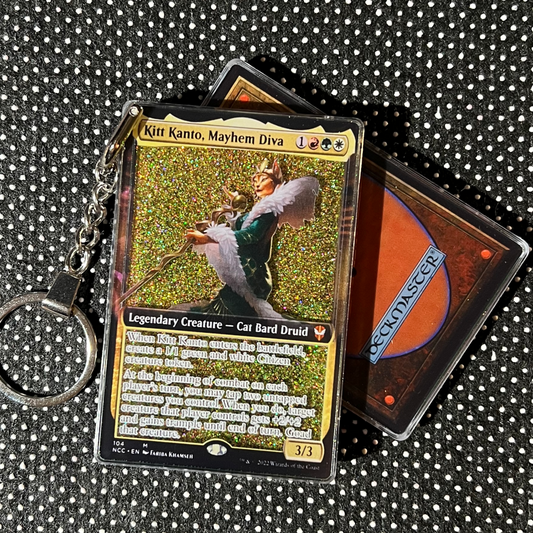 Kitt Kanto, Mayhem Diva Magic the Gathering Card Quicksand Keychain