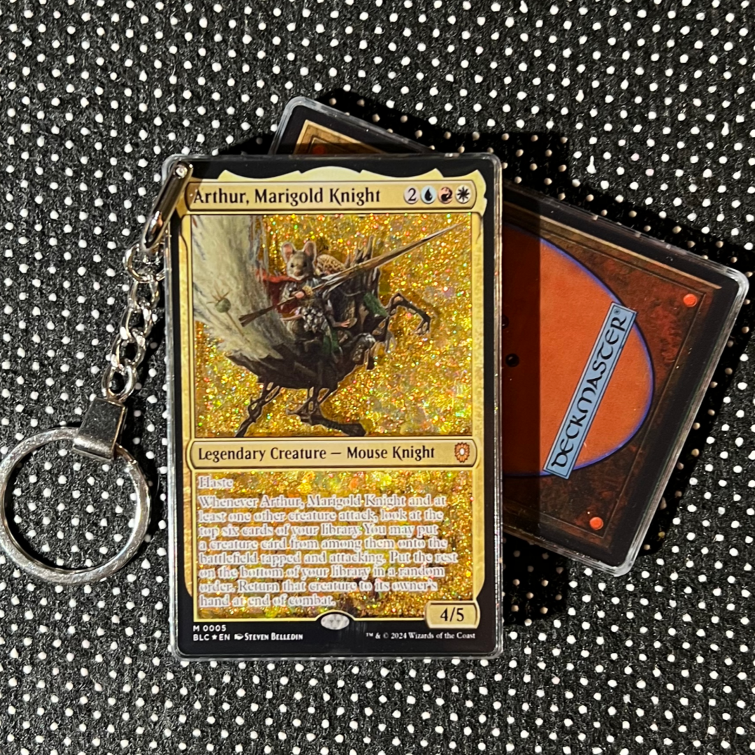 Arthur, Marigold Knight Magic the Gathering Card Quicksand Keychain
