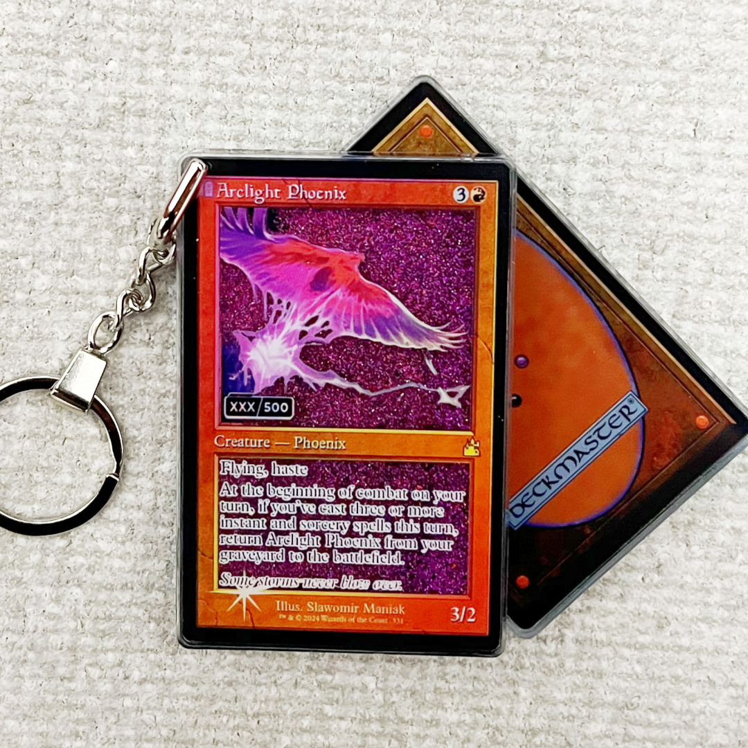 Arclight Phoenix Magic the Gathering Card Quicksand Keychain