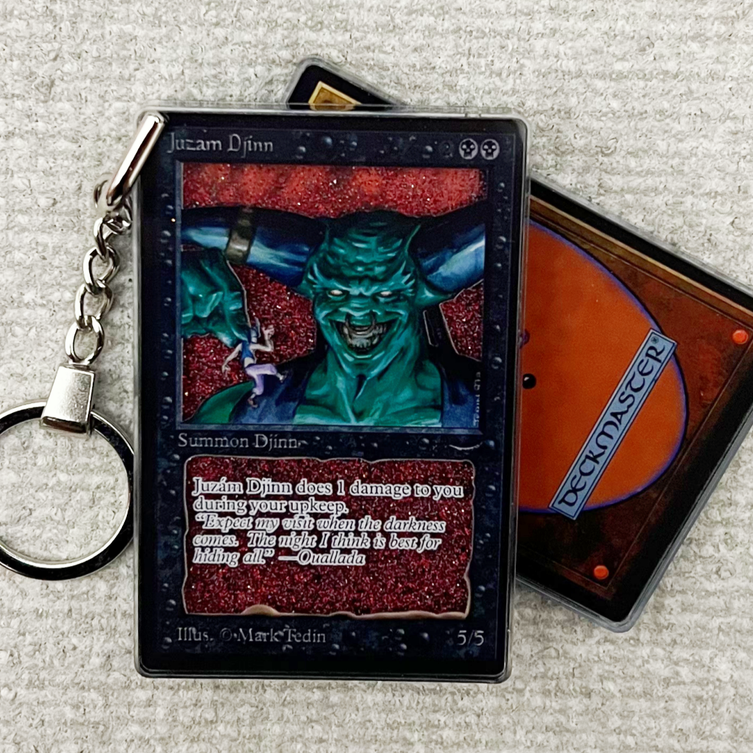 Juzám Djinn Magic the Gathering Card Quicksand Keychain