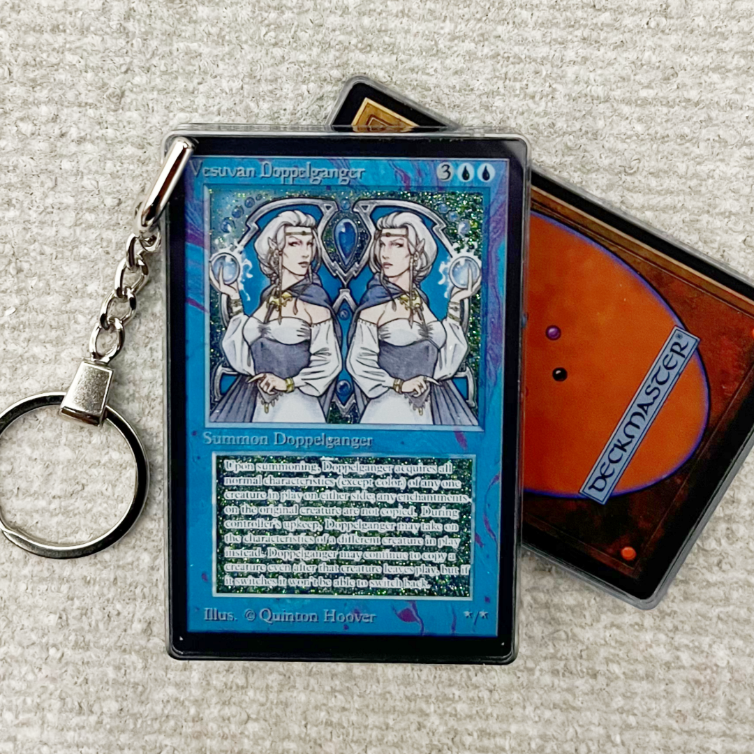 Vesuvan Doppelganger Magic the Gathering Card Quicksand Keychain