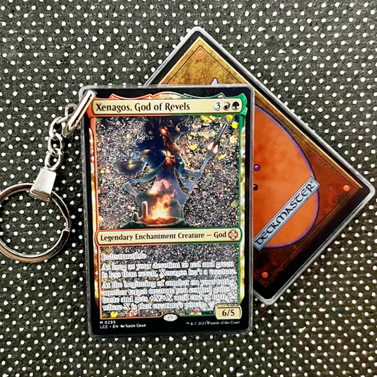 Xenagos, God of Revels Magic the Gathering Card Quicksand Keychain