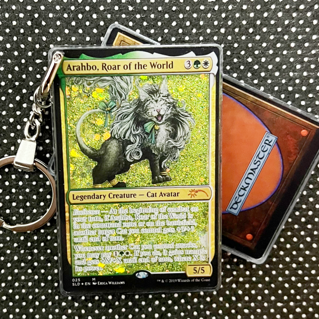 Arahbo, Roar of the World Magic the Gathering Card Quicksand Keychain