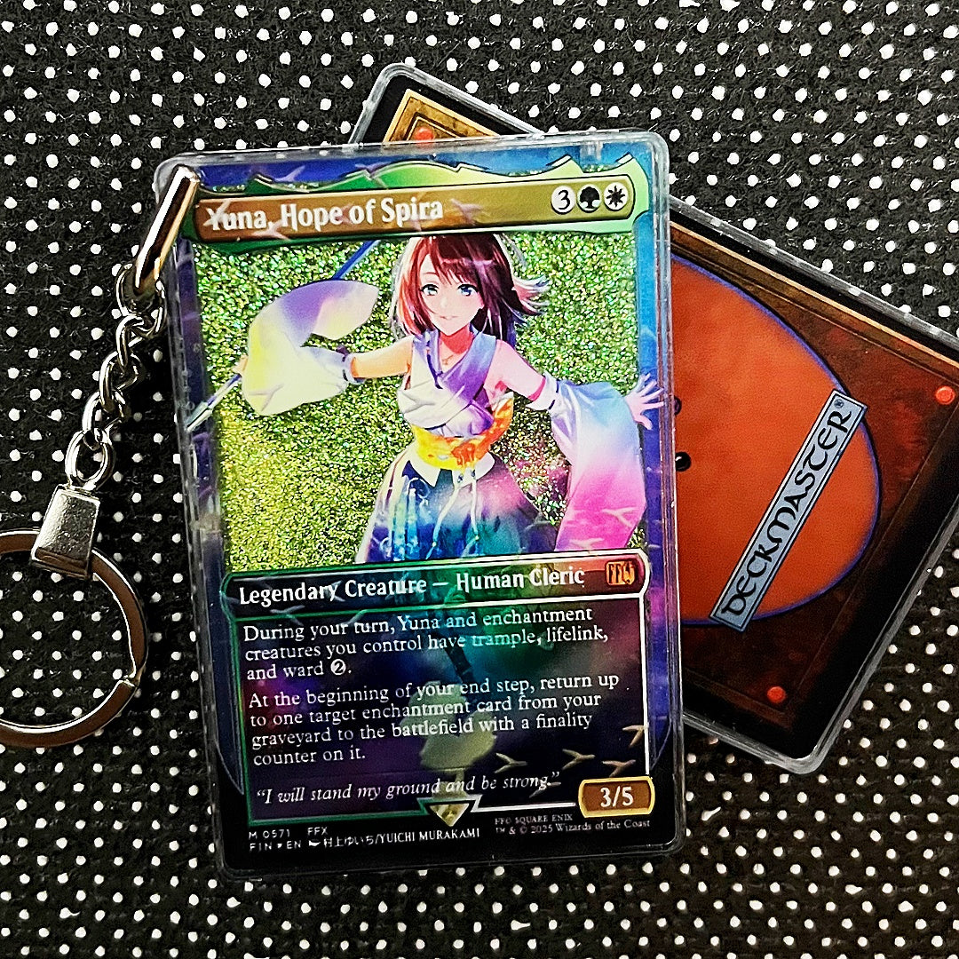 Yuna,Hope of Spira Card Quicksand Keychain