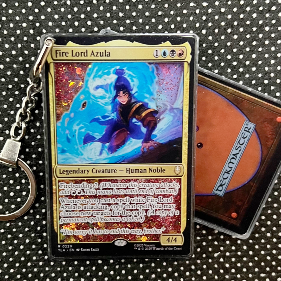 Fire Lord Azula Magic the Gathering Card Quicksand Keychain