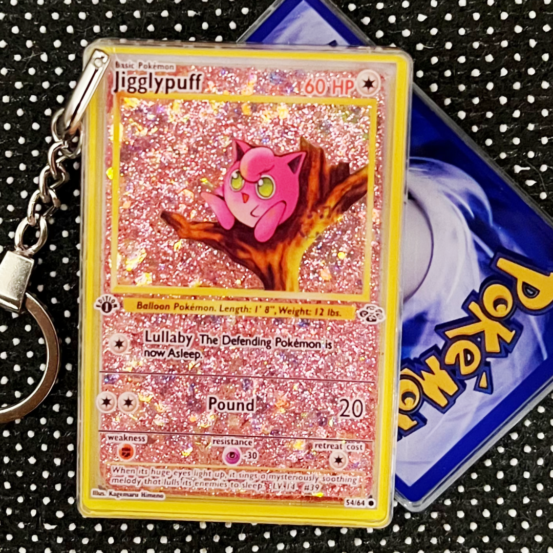 Jigglypuff Card Quicksand Keychain