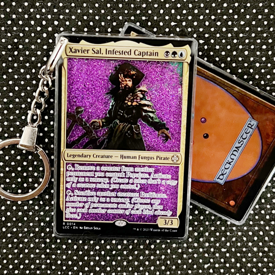Xavier Sal, Infested Captain Magic the Gathering Card Quicksand Keychain