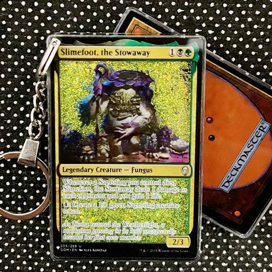 Slimefoot, the Stowaway Magic the Gathering Card Quicksand Keychain