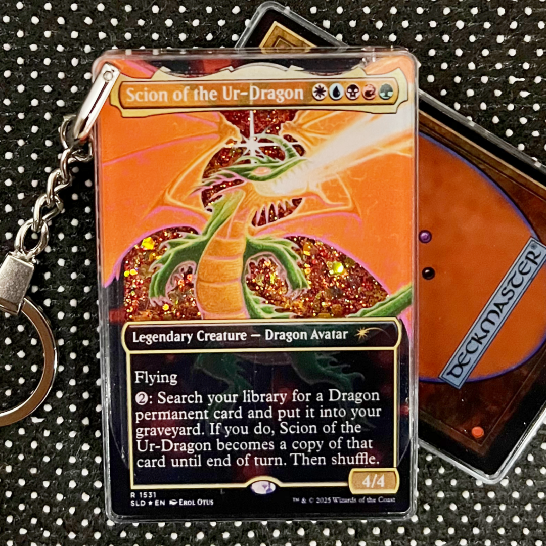 Scion of the Ur-Dragon Magic the Gathering Card Quicksand Keychain