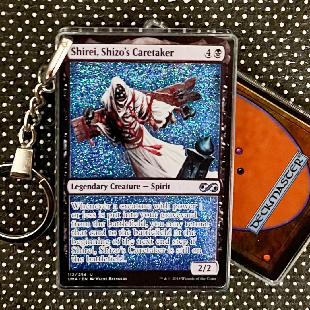 Shirei, Shizo's Caretaker Magic the Gathering Card Quicksand Keychain