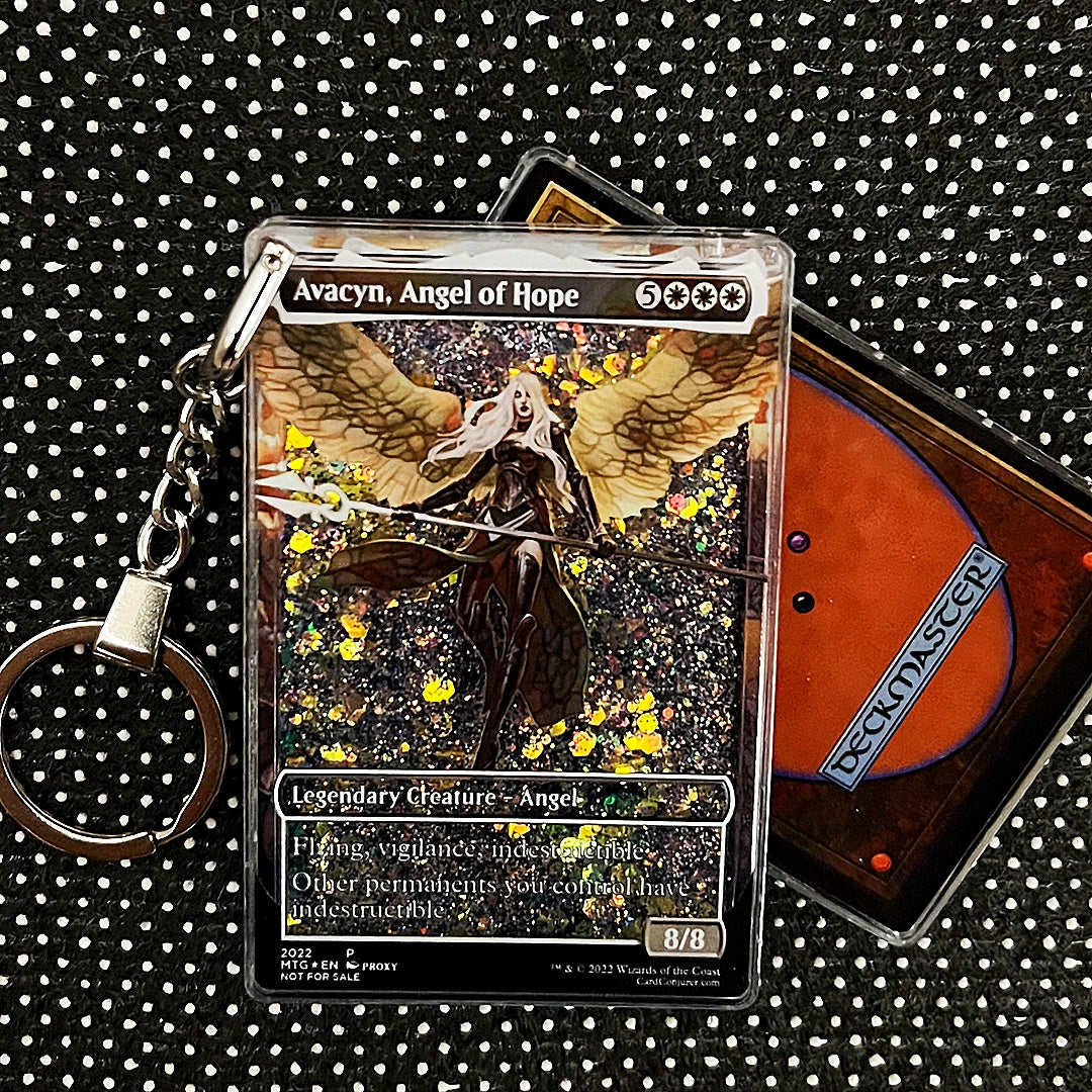 Avacyn, Angel of Hope Card Quicksand Keychain
