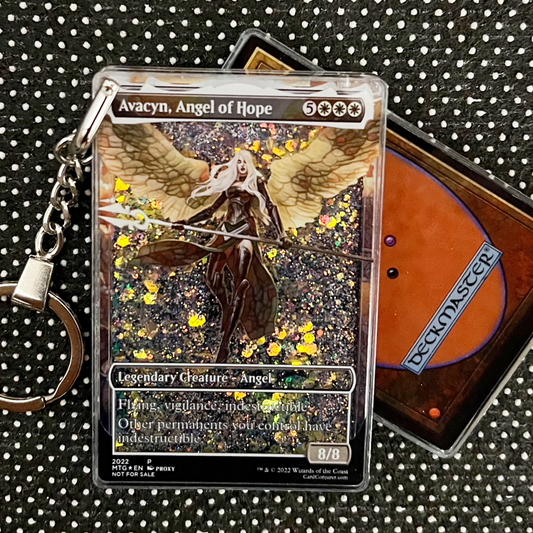 Avacyn, Angel of Hope Magic the Gathering Card Quicksand Keychain