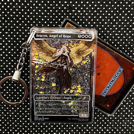 Avacyn, Angel of Hope Card Quicksand Keychain