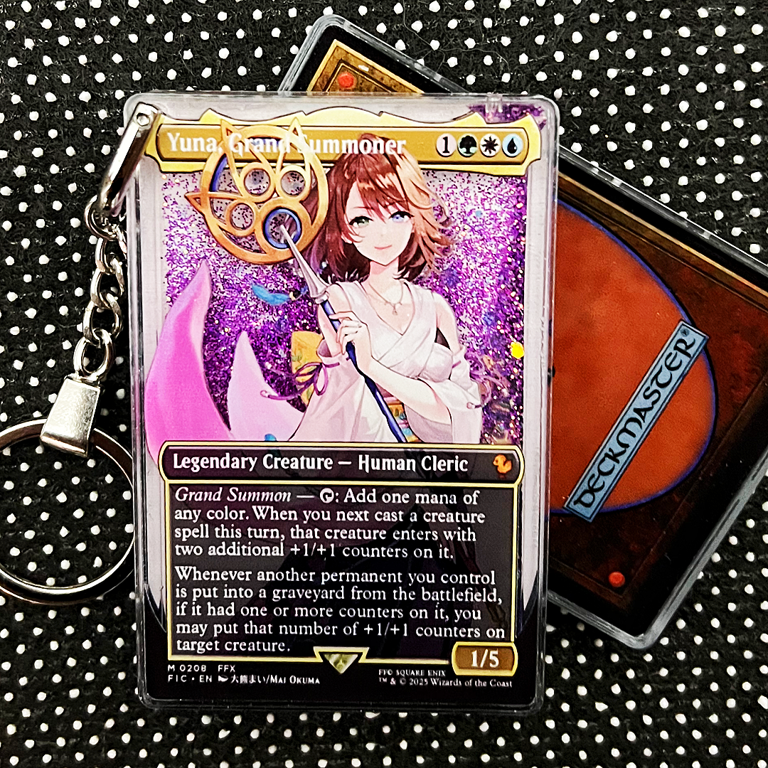 Yuna, Grand Summoner Magic the Gathering Card Quicksand Keychain