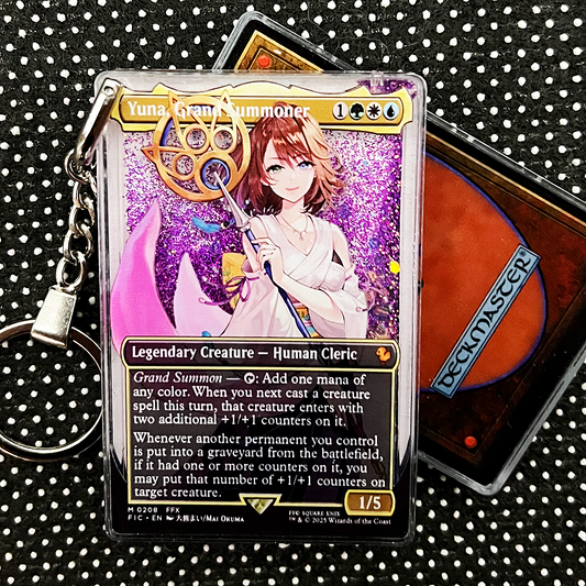 Yuna, Grand Summoner Magic the Gathering Card Quicksand Keychain