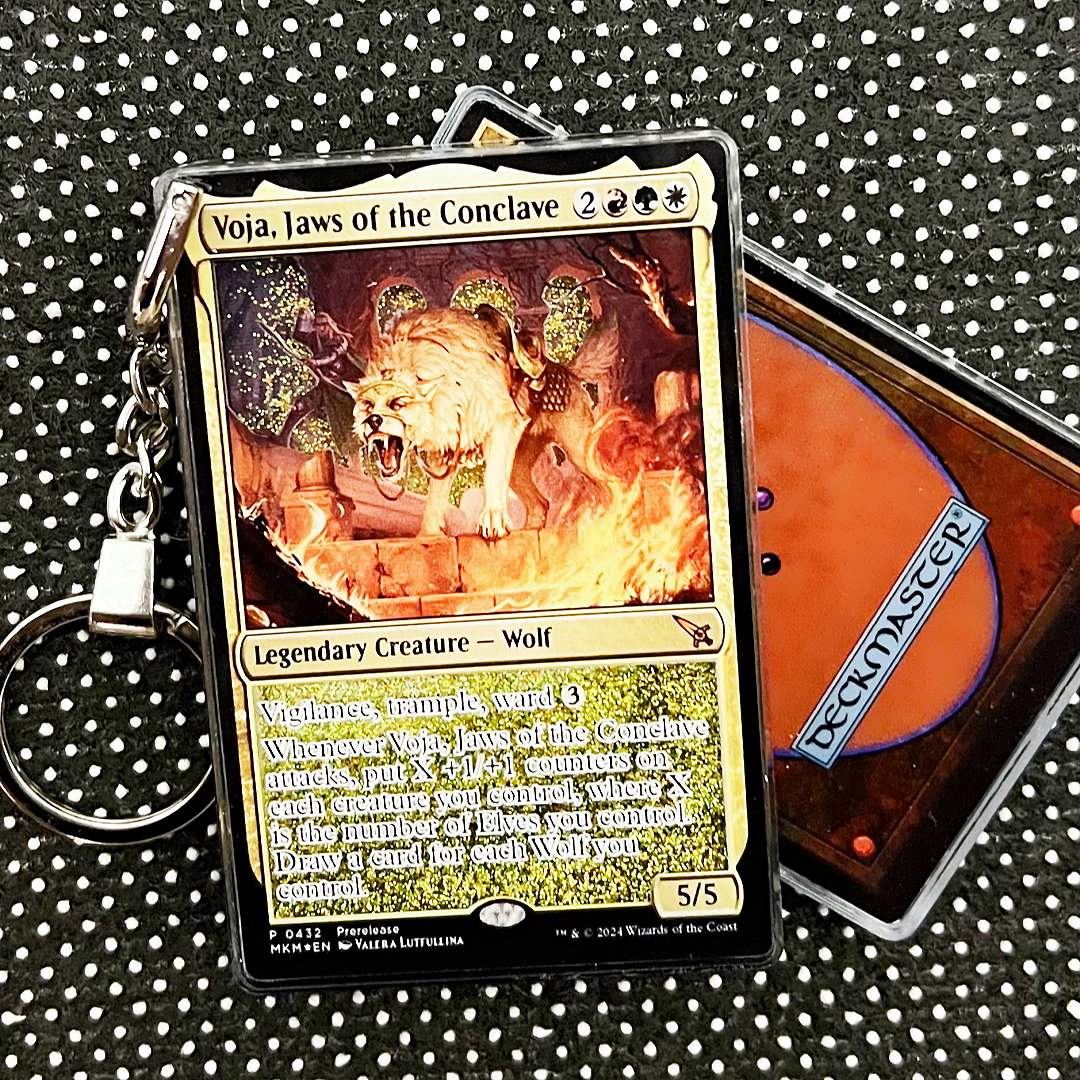 Voja, Jaws of the Conclave Magic the Gathering Card Quicksand Keychain