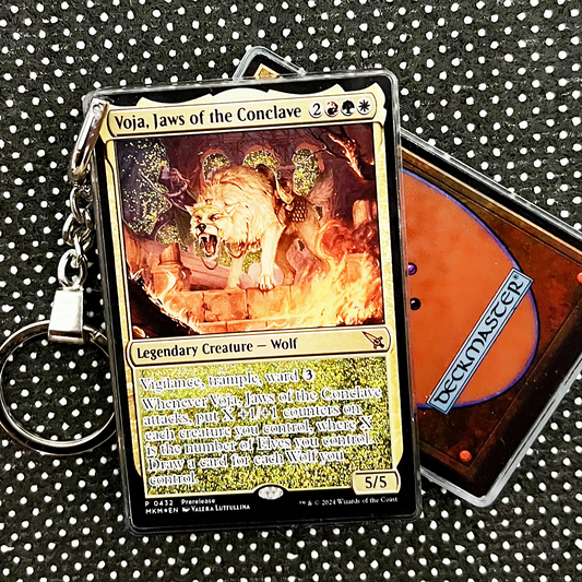 Voja, Jaws of the Conclave Magic the Gathering Card Quicksand Keychain