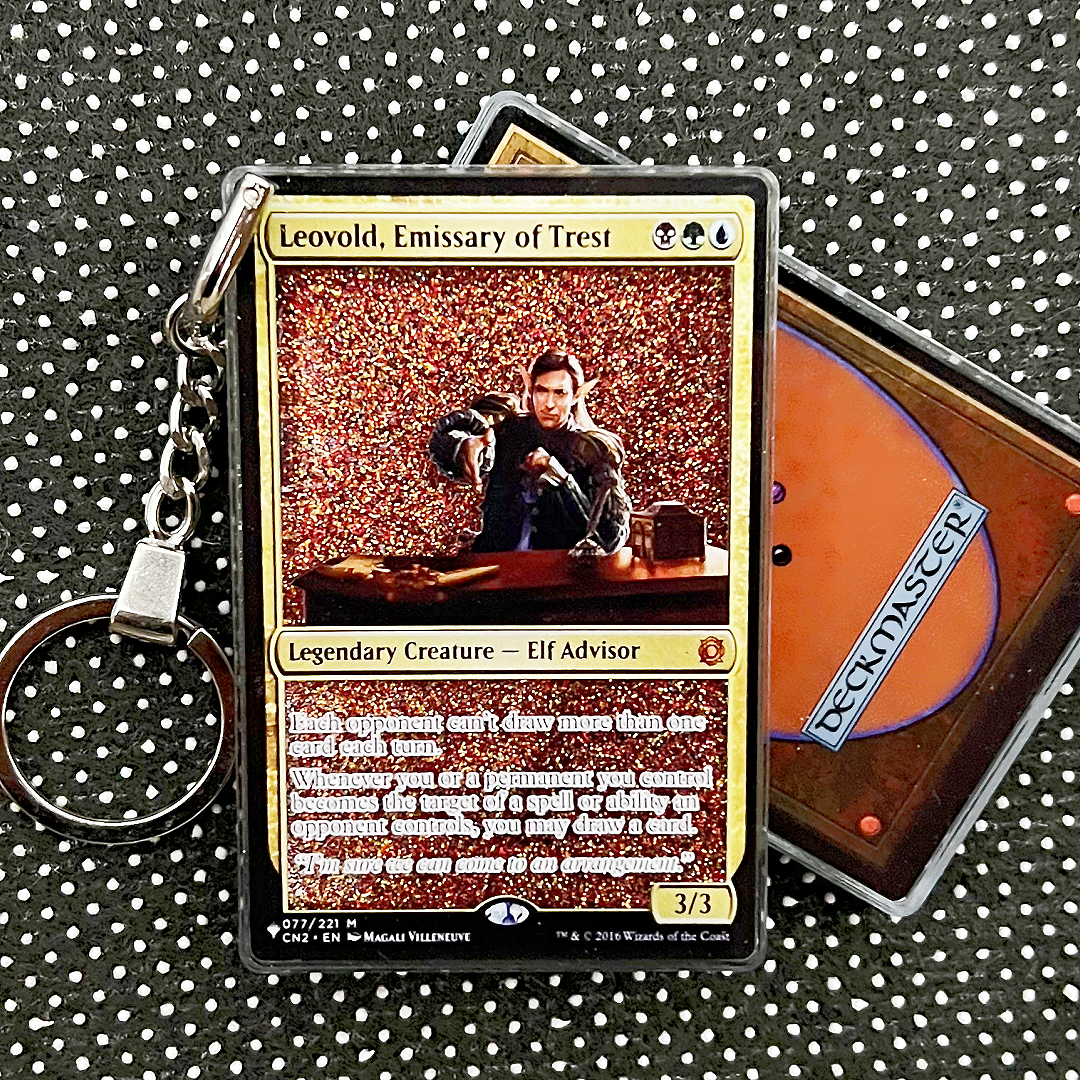 Leovold, Emissary of Trest Magic the Gathering Card Quicksand Keychain