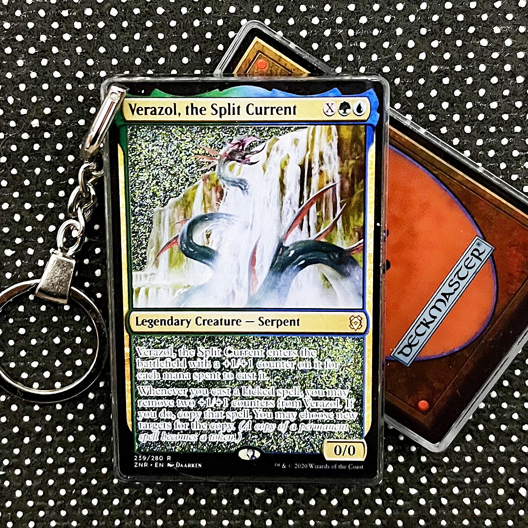 Verazol, the Split Current Magic the Gathering Card Quicksand Keychain