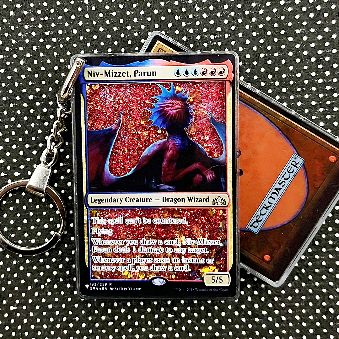 Niv-Mizzet, Parun Magic the Gathering Card Quicksand Keychain