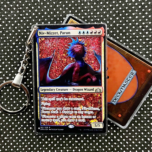 Niv-Mizzet, Parun Magic the Gathering Card Quicksand Keychain