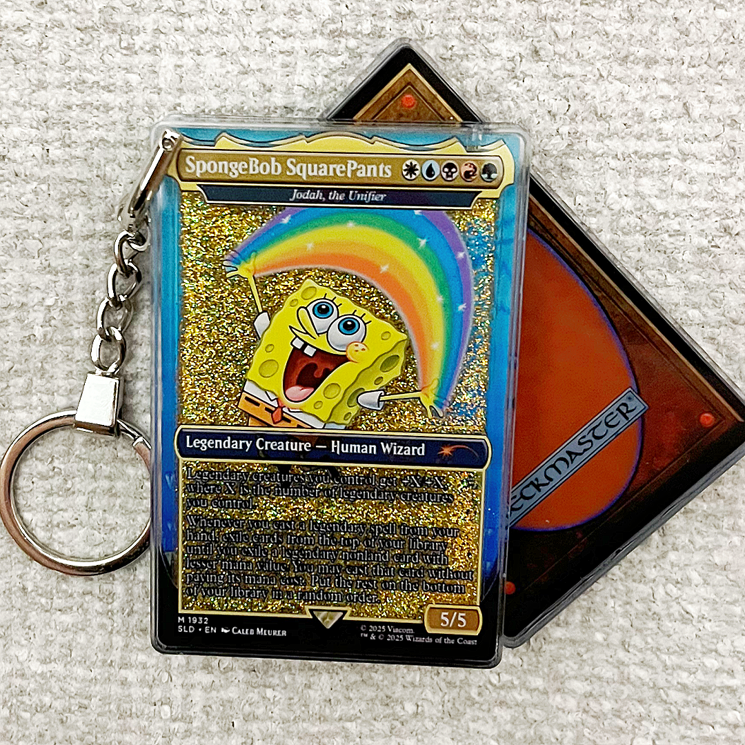 SpongeBob SquarePants Magic the Gathering Card Quicksand Keychain