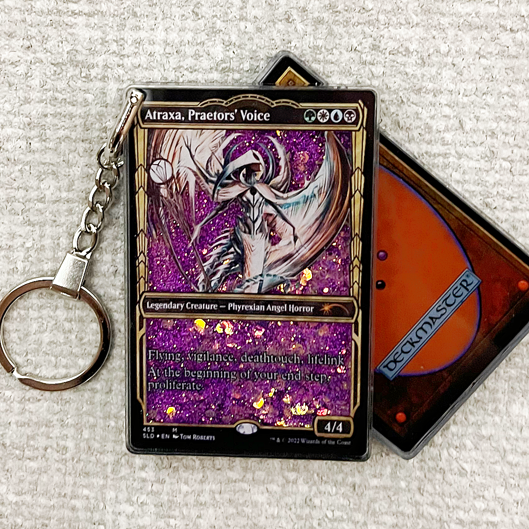 Atraxa, Praetors' Voice Magic the Gathering Card Quicksand Keychain