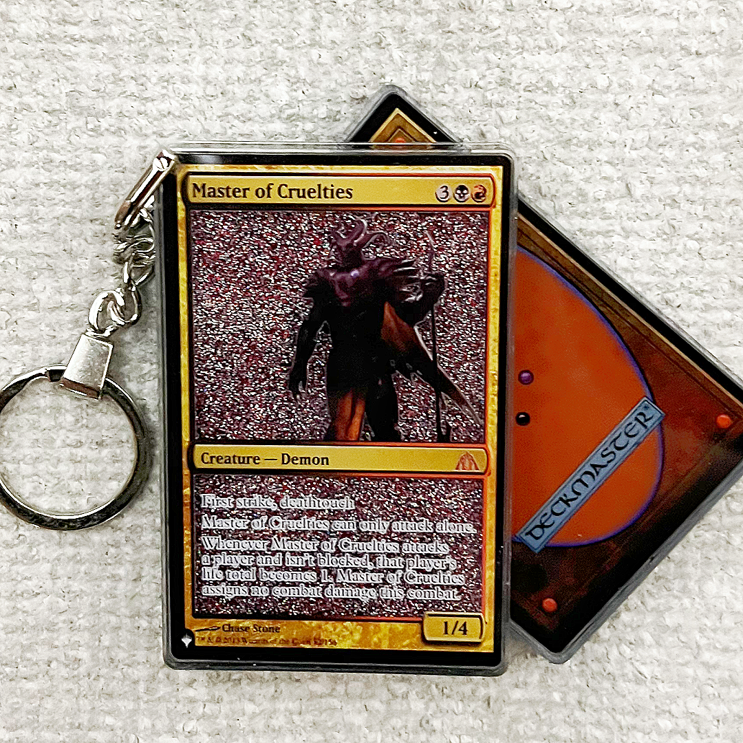 Master of Cruelties Magic the Gathering Card Quicksand Keychain