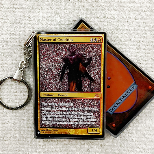 Master of Cruelties Magic the Gathering Card Quicksand Keychain