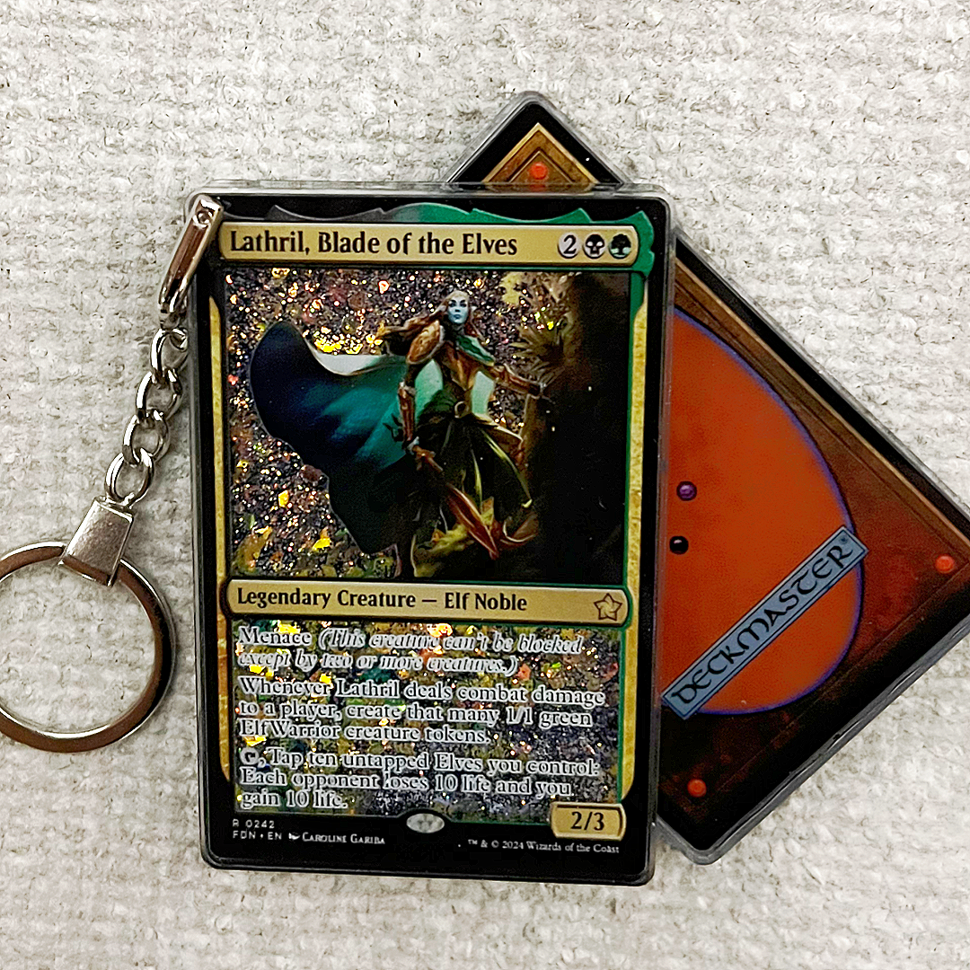 Lathril, Blade of the Elves Magic the Gathering Card Quicksand Keychain