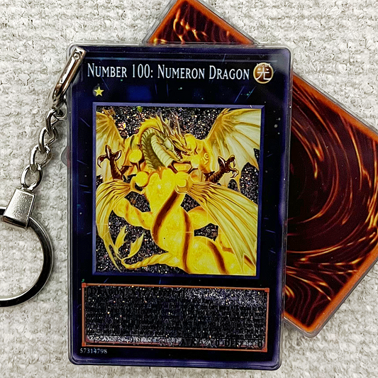 NUMBER 100: NUMERON DRAGON Card Quicksand Keychain
