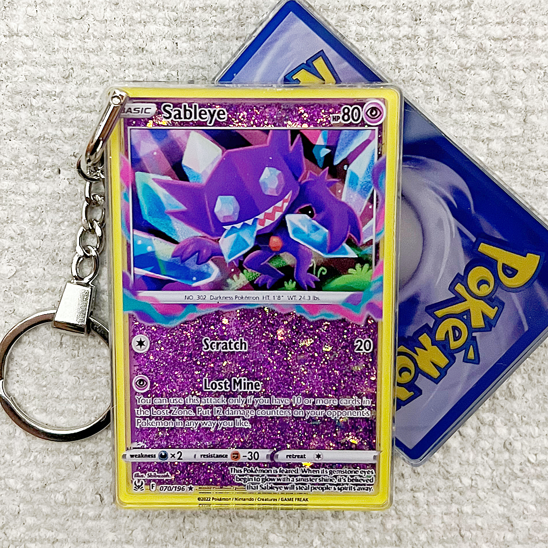 Sableye Card Quicksand Keychain