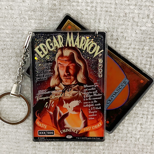 Edgar Markov Magic the Gathering Card Quicksand Keychain