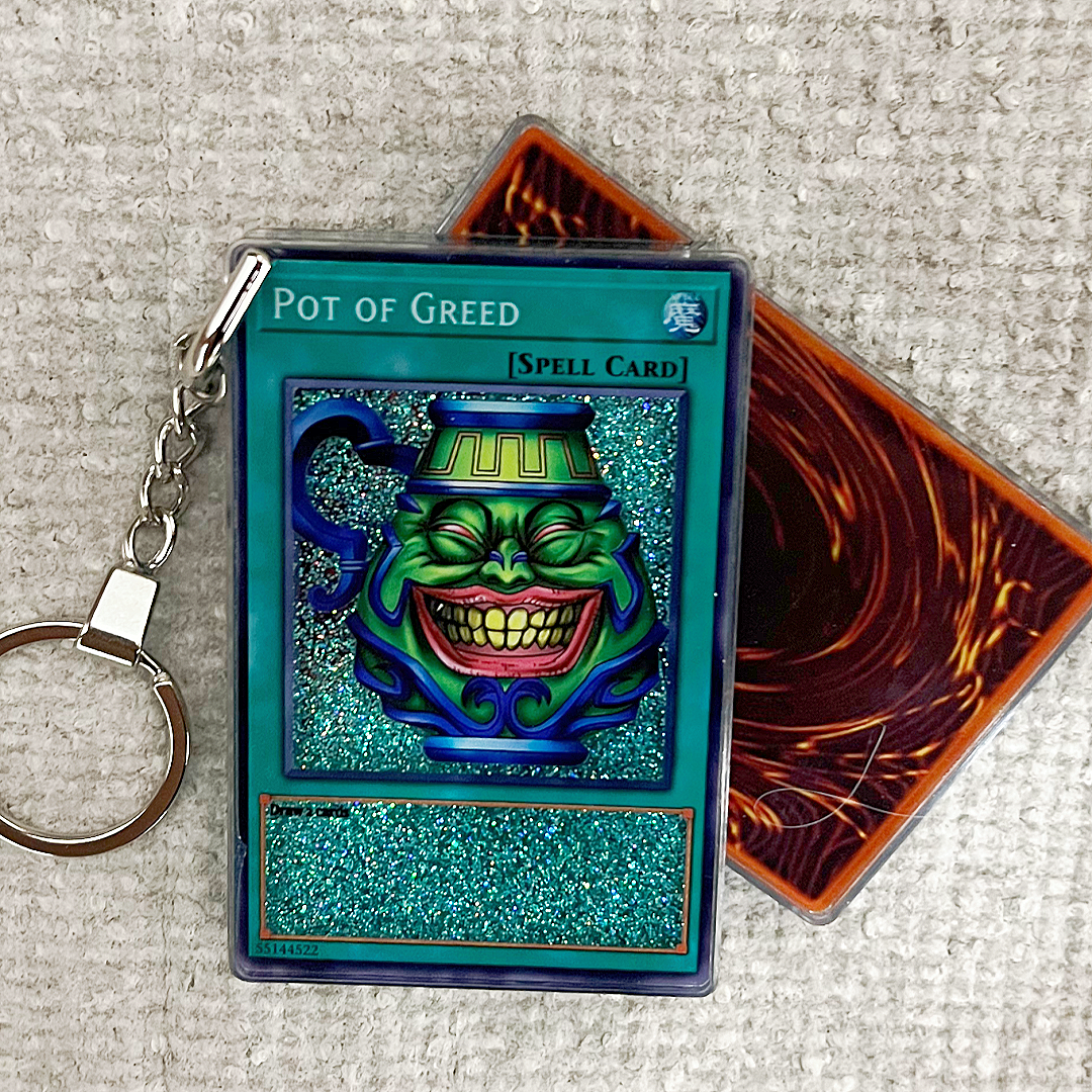 POT OF GREED Card Quicksand Keychain