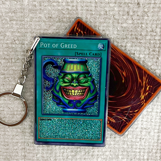 POT OF GREED Card Quicksand Keychain