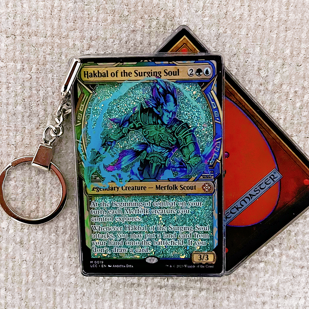 Hakbal of the Surging Soul Magic the Gathering Card Quicksand Keychain