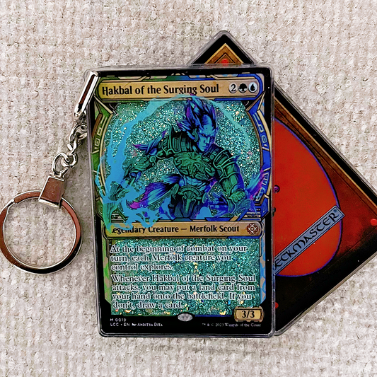 Hakbal of the Surging Soul Magic the Gathering Card Quicksand Keychain