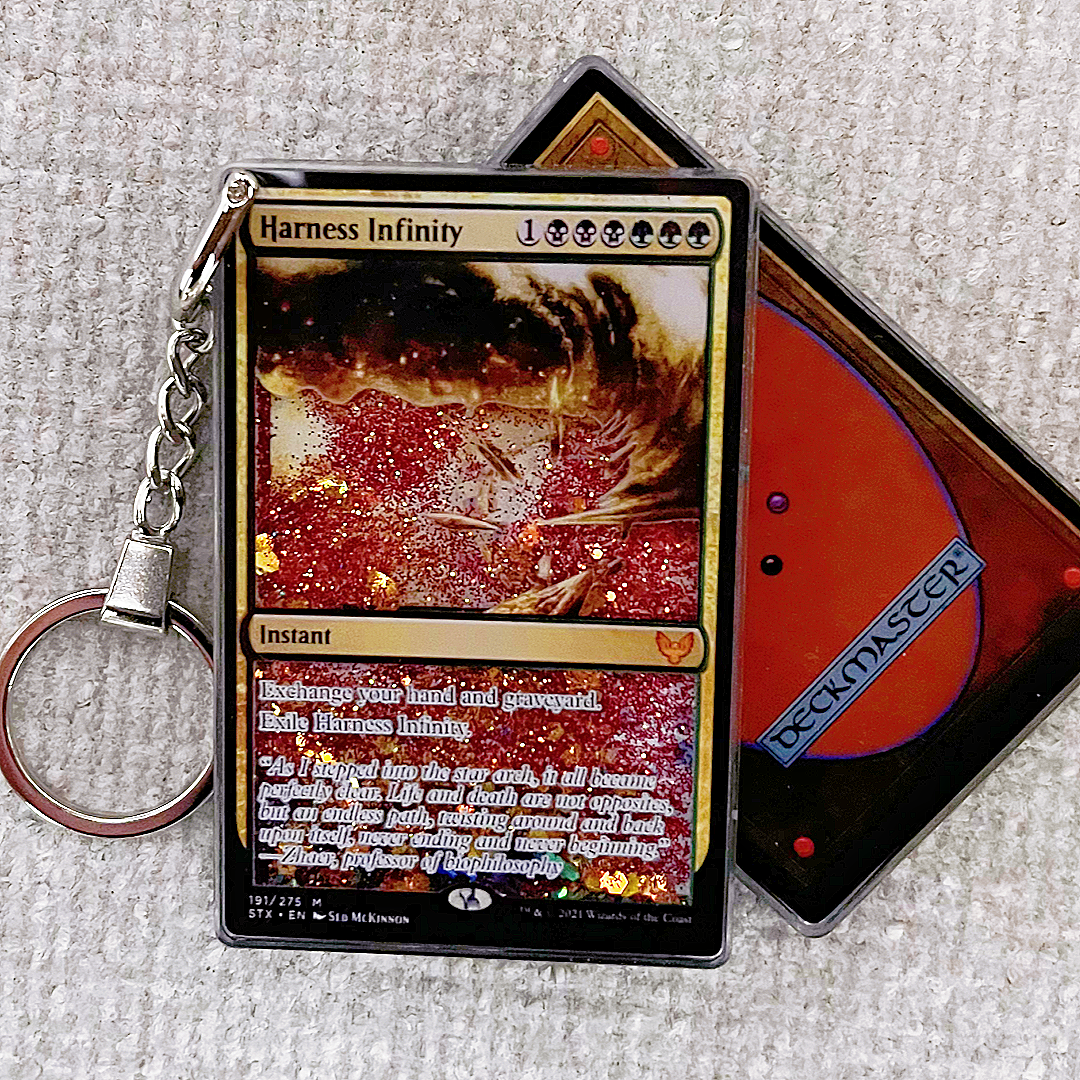 Harness Infinity Magic the Gathering Card Quicksand Keychain