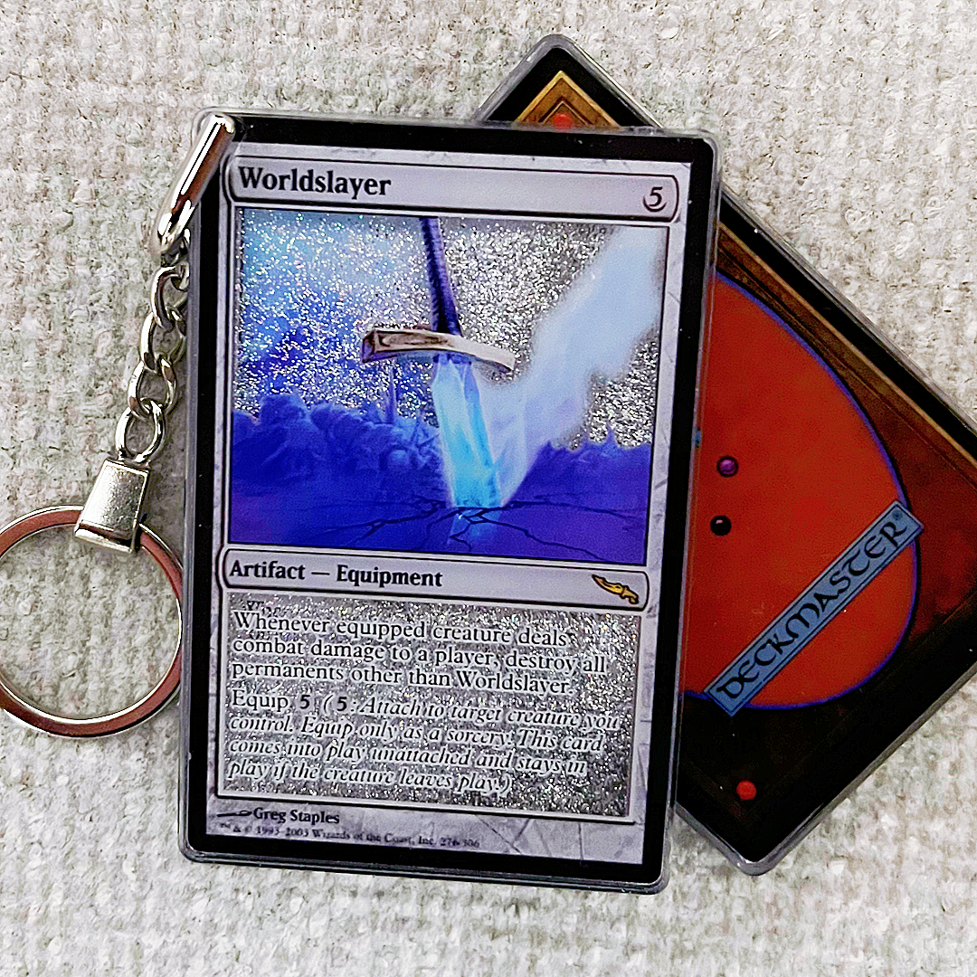 Worldslayer Magic the Gathering Card Quicksand Keychain