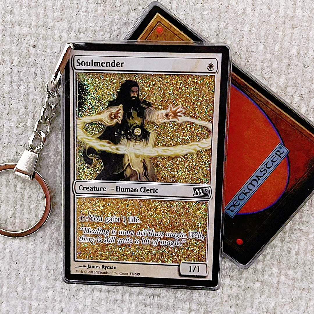 Soulmender Magic the Gathering Card Quicksand Keychain