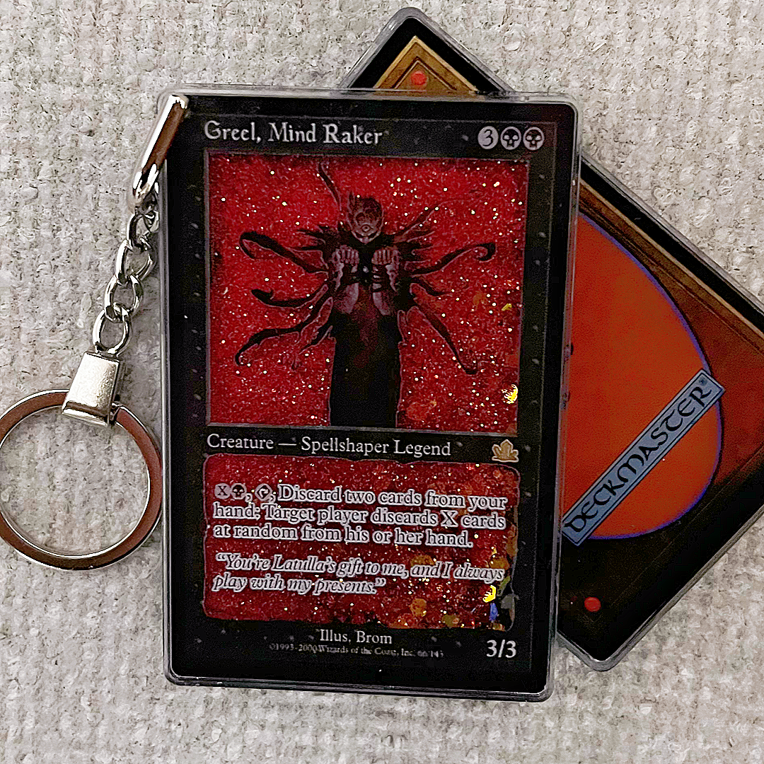 Greel, Mind Raker Magic the Gathering Card Quicksand Keychain