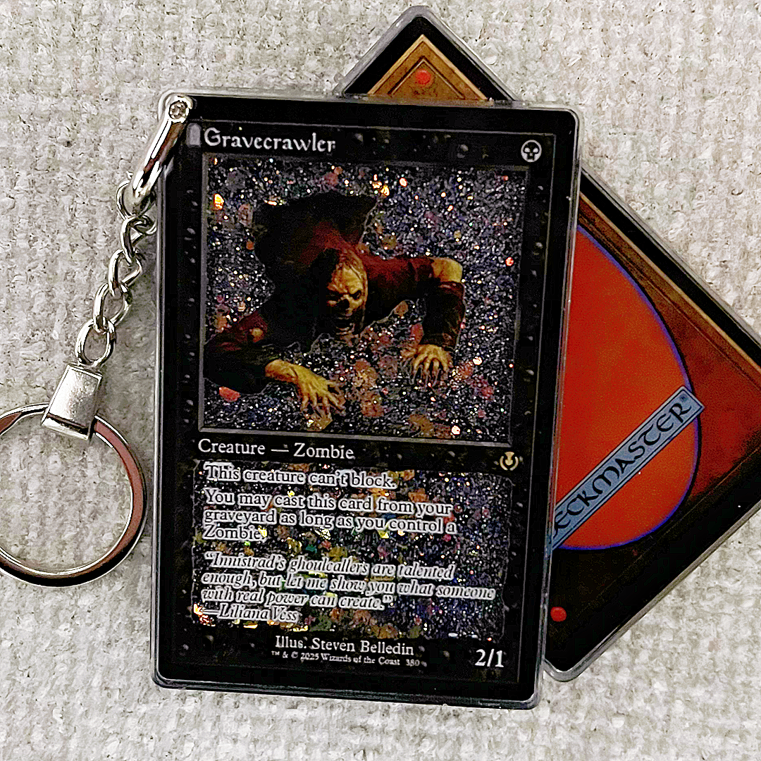 Gravecrawler Magic the Gathering Card Quicksand Keychain