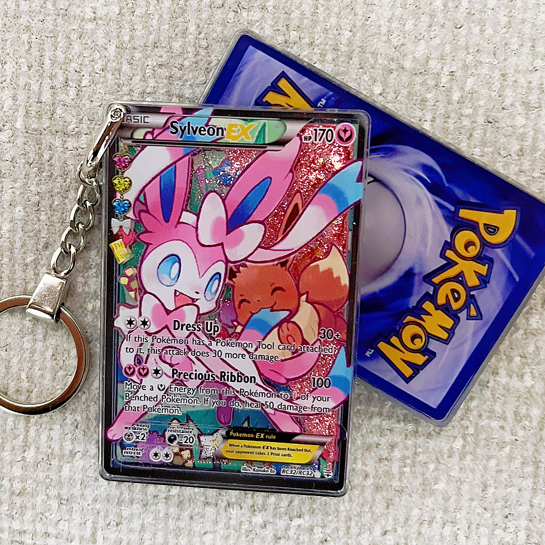 Sylveon EX Card Quicksand Keychain