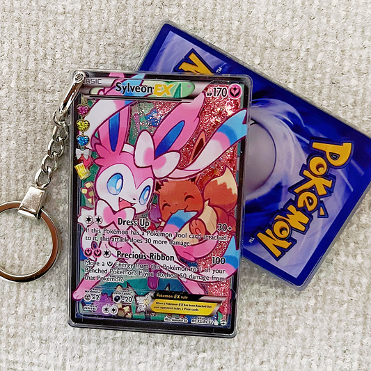 Sylveon EX Card Quicksand Keychain