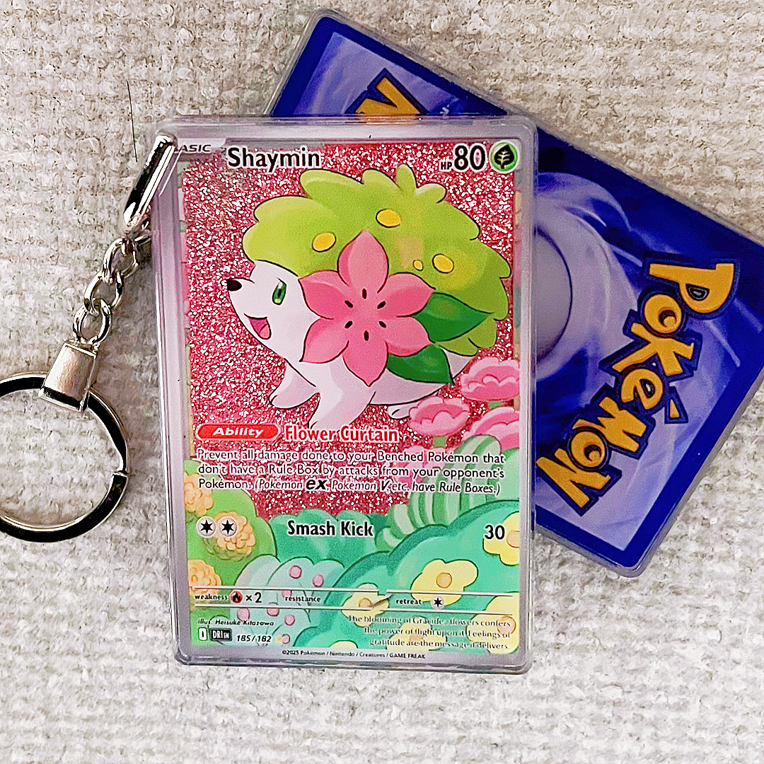 Shaymin Card Quicksand Keychain