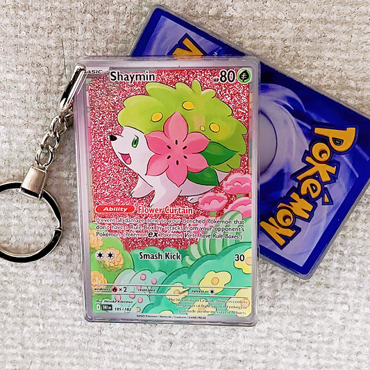 Shaymin Card Quicksand Keychain