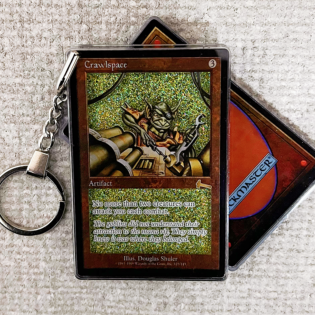 Crawlspace Magic the Gathering Card Quicksand Keychain