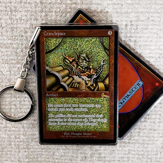 Crawlspace Magic the Gathering Card Quicksand Keychain